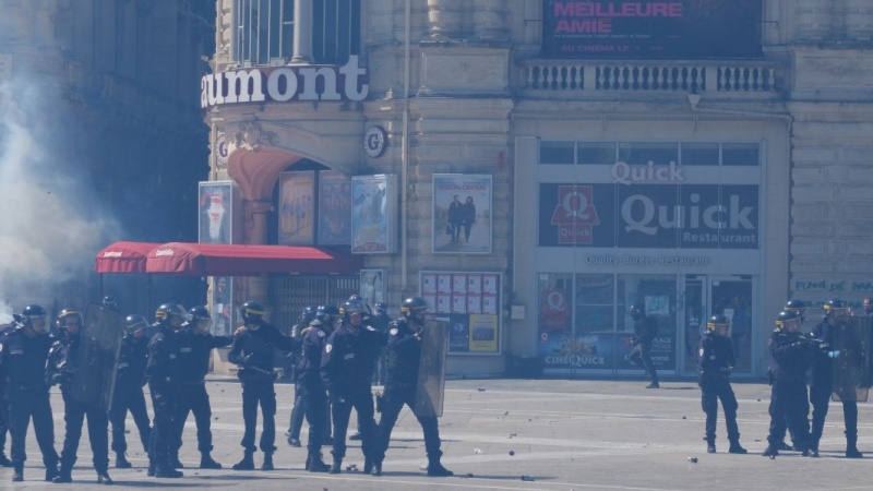 Fransa'nın Montpellier şehrinde Türkiye ve PKK yanlıları arasında çatışma