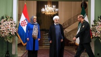 Presiden Hassan Rouhani dan Presiden Kolinda Grabar-Kitarovic