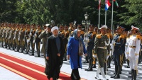Presiden Hassan Rouhani dan Presiden Kolinda Grabar-Kitarovic