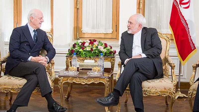 Zarif ve De Mistura bir araya geldi