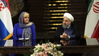 Presiden Hassan Rouhani dan Presiden Kolinda Grabar-Kitarovic
