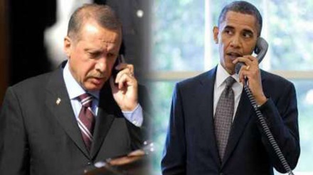 Obama Erdoğan'la  Suriye savaşını görüştü 