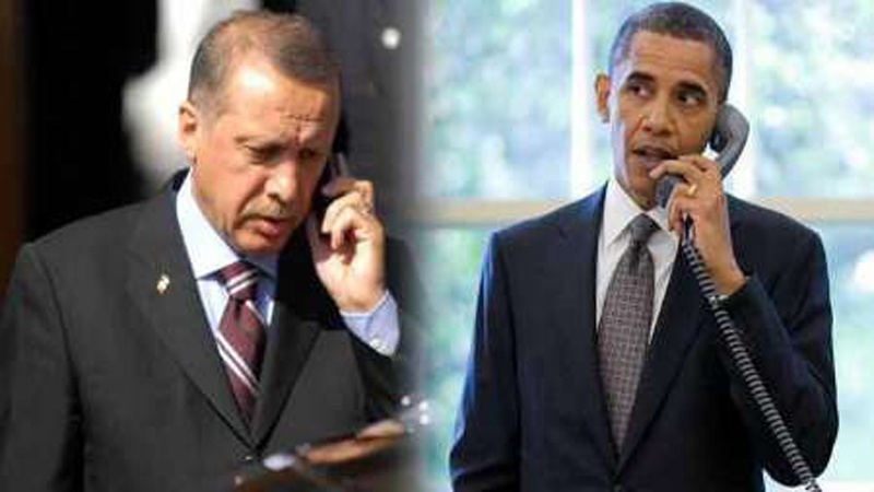 Obama Erdoğan'la  Suriye savaşını görüştü 