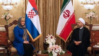 Presiden Hassan Rouhani dan Presiden Kolinda Grabar-Kitarovic