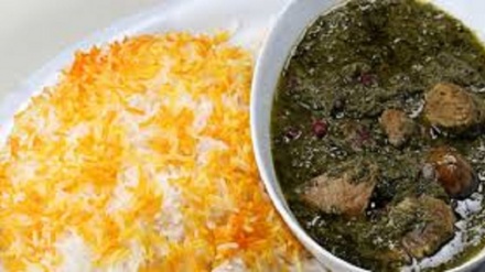 Cucina iraniana: Ghorme Sabzi (Riso con sugo di verdure miste, fagioli e carne)