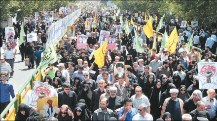 Os iranianos se preparam para realizar a Grande Passeata do Dia Internacional de Al-Quds