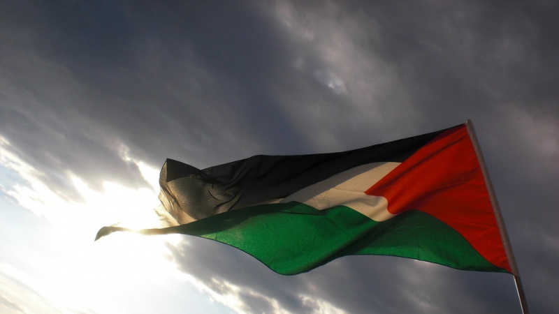 بزرگترین پرچم فلسطین در آلمان به اهتزار درآمد