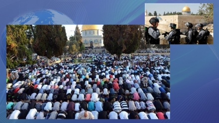seonist rejimi yolə məhdudiyəton vucudədə çandə həzo fələstinıj Məscidul-Əğsaədə cumə nımojışon bərpo karde.