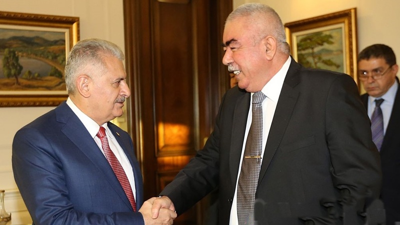 دیدار نخست وزیر ترکیه و عبدالرشید دوستم 