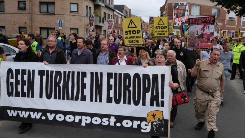 Protestaram na Bélgica contra a filiação da Turquia no UE