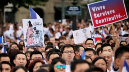 フランス･パリで中国人に対する暴力の拡大に抗議するデモが実施
