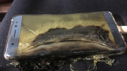 מקרה ראשון של התפוצצות סוללת גלקסי נוט 7 של סמסונג בסין