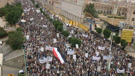 تظاهرات مردم یمن در محکومیت جنایات آل سعود 