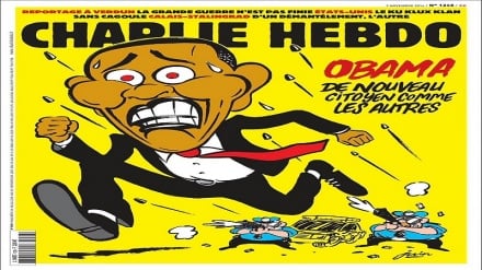 Obama in fuga, Charlie Hebdo dedica copertina a elezioni Usa