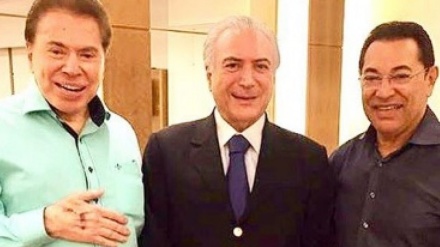 Michel Temer se reúne com Silvio Santos em São Paulo