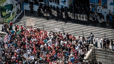 Police in Brazil fire tear gas at protesters