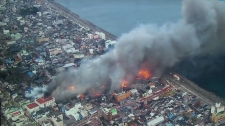 Ճապոնիայում հրդեհի տակ է հայտնվել ավելի քան 140 շինություն