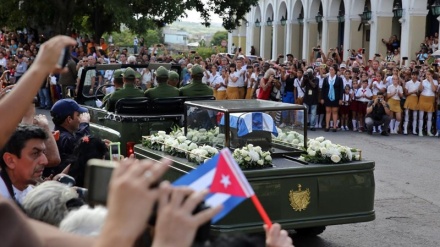 Ceremonia e varrimit të liderit revolucionar të Kubës