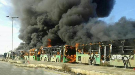 Vários ônibus destinados a ajudar à evacuação de Aleppo incendiados