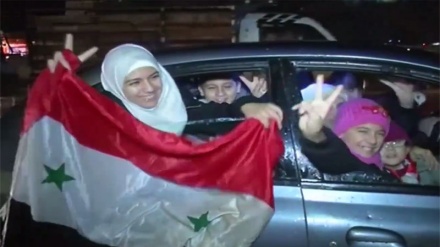 Residents celebrate Aleppo's liberation from terrorists