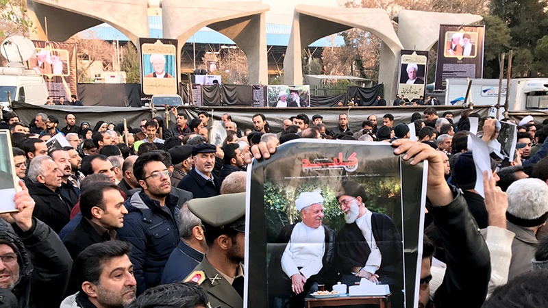 آغاز مراسم تشییع پیکر آیت الله هاشی رفسنجانی در دانشگاه تهران