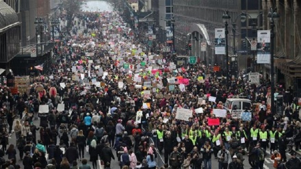 تظاهرات گسترده ضد ترامپ در نیویورک آمریکا