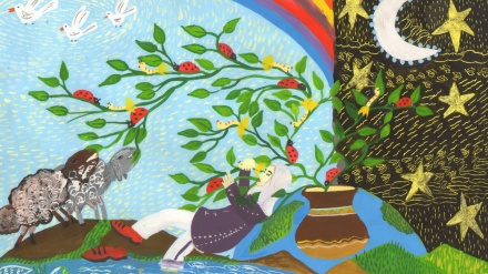 イラン人の少年少女が、日本のJQA地球環境世界児童画コンテストで受賞