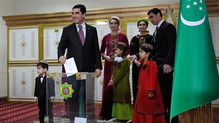 Turkmen president wins landslide victory for third time in office