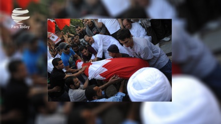 Bahrejnasit marrin pjesë gjerësisht në ceremoninë e varrimit të një të riu revolucionar