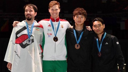 イタリアのフェンシング世界選手権でイランの選手が２位に