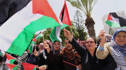 Wanawake wa Ghaza waandamana kuwaunga mkono mateka wa Palestina