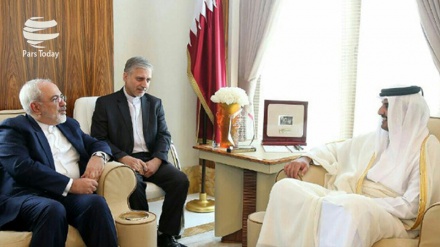 क़तर नरेश से विदेशमंत्री की मुलाक़ात, ईरान-क़तर व्यापारिक संबंधों में विस्तार पर बल