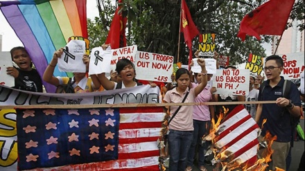 菲民众在马尼拉举行反美集会