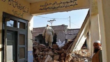 خسارت ناشی از  انفجار بمب یازده تنی آمریکا در افغانستان بر مناطق مرزی پاکستان 