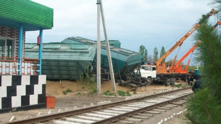 از خط خارج شدن شش واگن قطار در شمال تاجیکستان