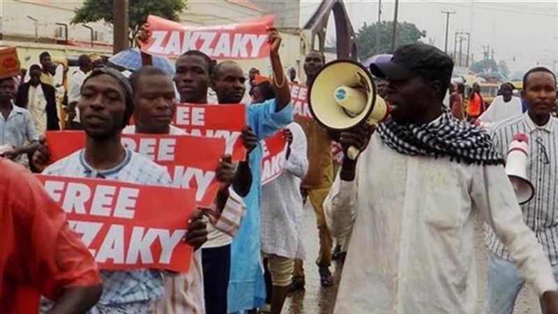 Aksi warga Muslim Nigeria menuntut pembebasan Syeikh Zakzaky.
