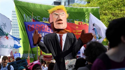 Thousands hold anti-Trump protest in Brussels ahead of NATO summit