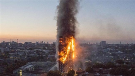 Massive fire engulfs tower block in west London