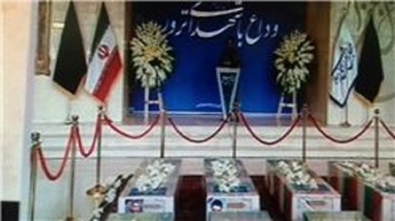 آغاز مراسم وداع با شهدای حملات تروریستی تهران 