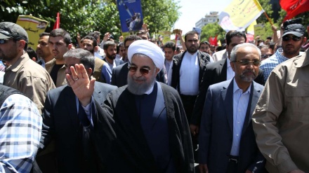 Presidente Rouhani participou da Passeata do dia de Al-Quds em Teerã