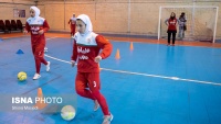 Latihan Timnas Putri Futsal Iran