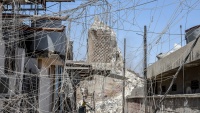 Puing-puing Masjid Al-Nuri di Mosul