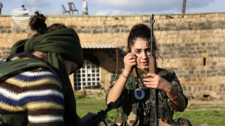 مبارزه زنان مسلح کُرد ایزدی عراق با داعش در ‏«رقه» سوریه 