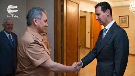 Menhan Rusia Bertemu Presiden Assad di Damaskus