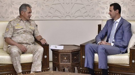 Kikao cha Waziri wa Ulinzi wa Russia na Rais Bashar al-Assad wa Syria