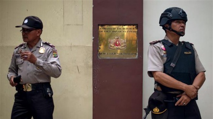 Petrol bomb thrown at Myanmar embassy in Indonesia