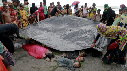 数十人のロヒンギャ族難民が、バングラデシュに向かう途中で沈没死