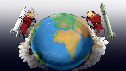 Karikatura / Amerkə de Şimoli Koreya kəllə bə kəllə noey