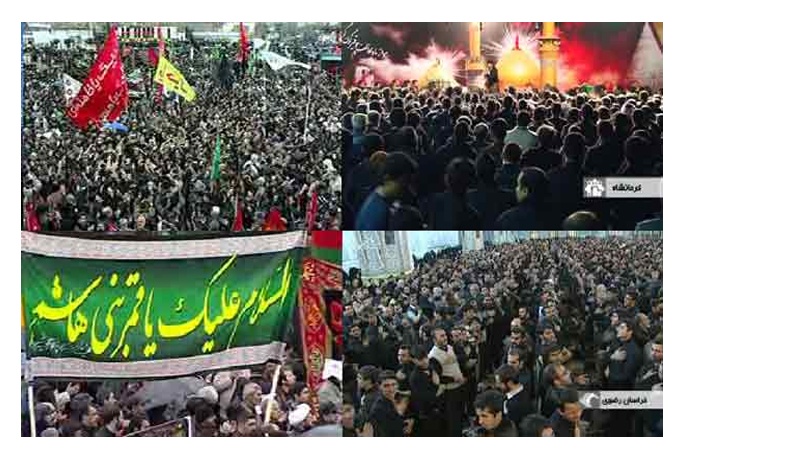 ایران اسلامی سیاهپوش عزای اباعبدالله (ع) در تاسوعای حسینی