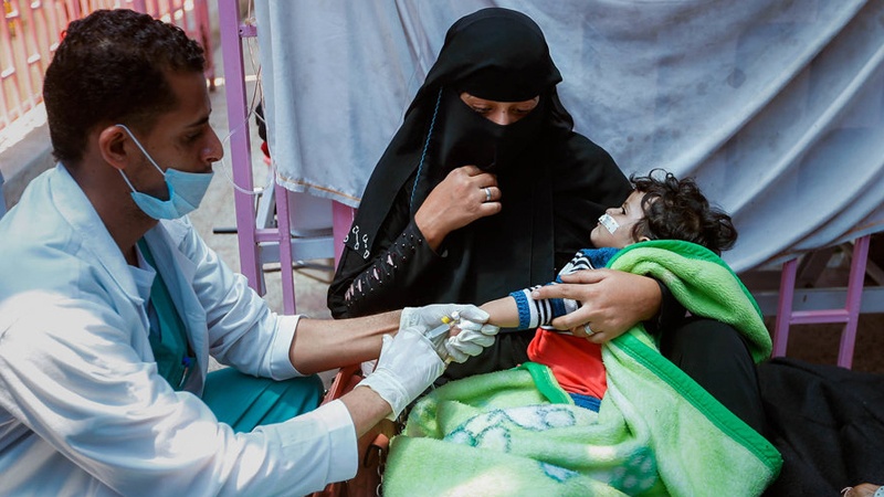 گسترش بیماری وبا در یمن ، نتیجه حملات متجاوزان سعودی 